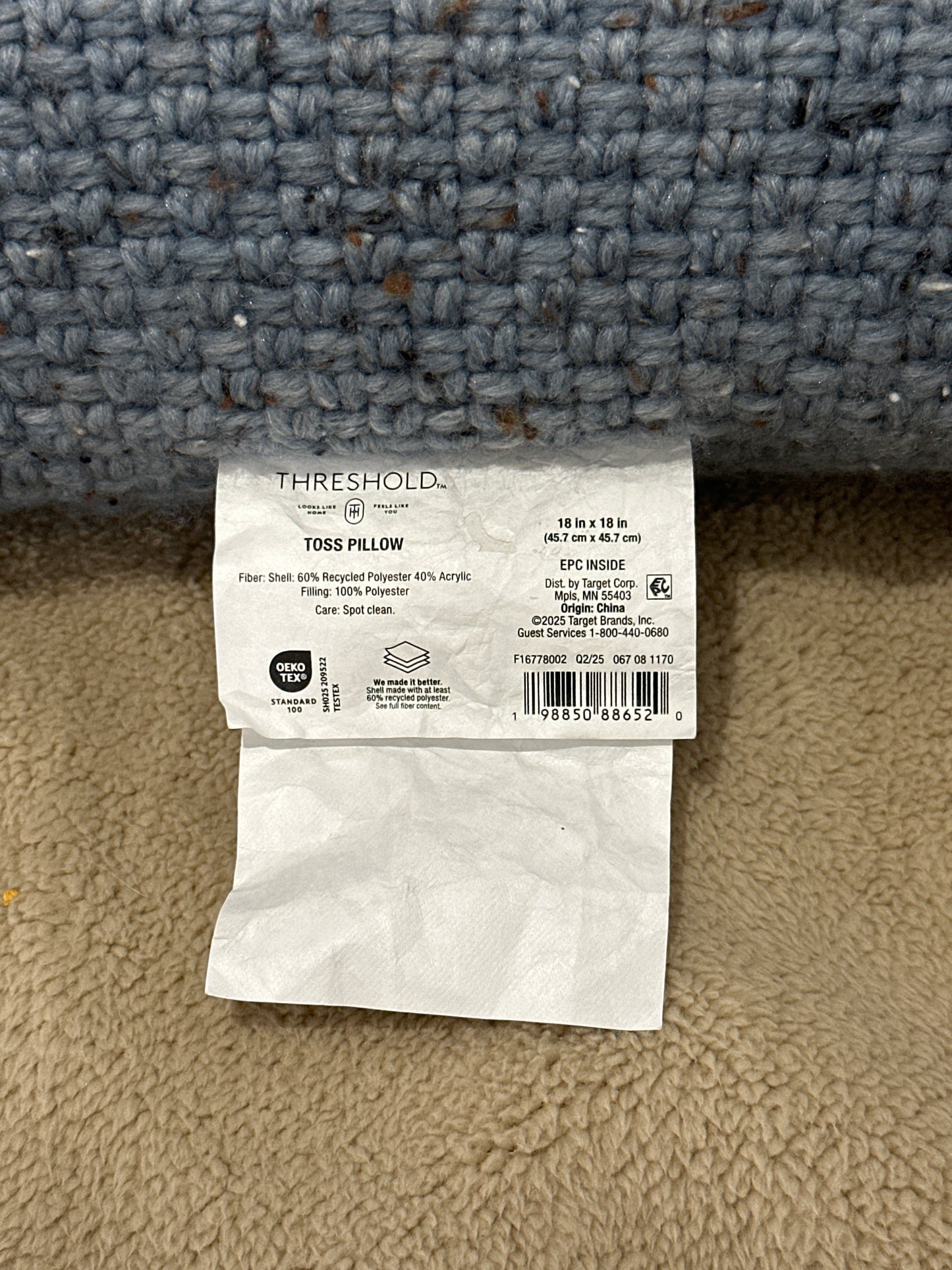 Threshold™ Square Marled Knit Pillow