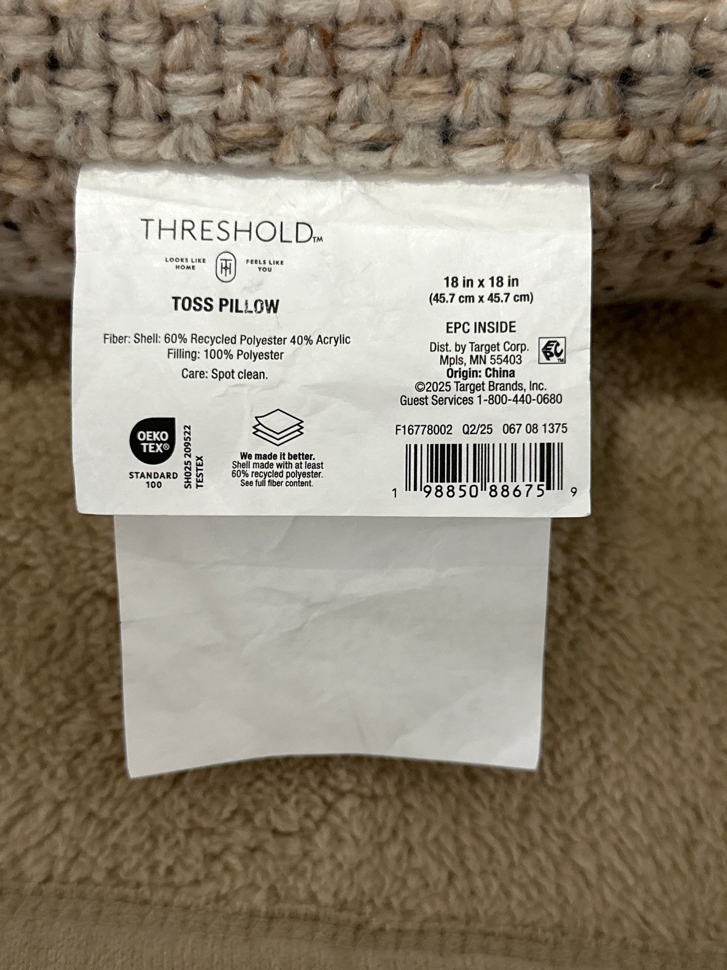 Threshold™ Square Marled Knit Pillow