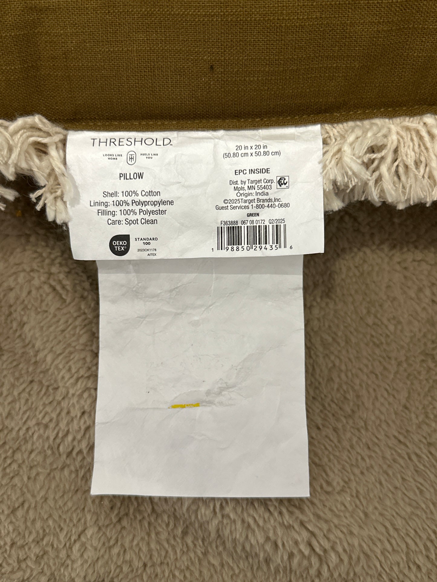 Threshold™ Embroidered Leaf Border Decorative Throw Pillow