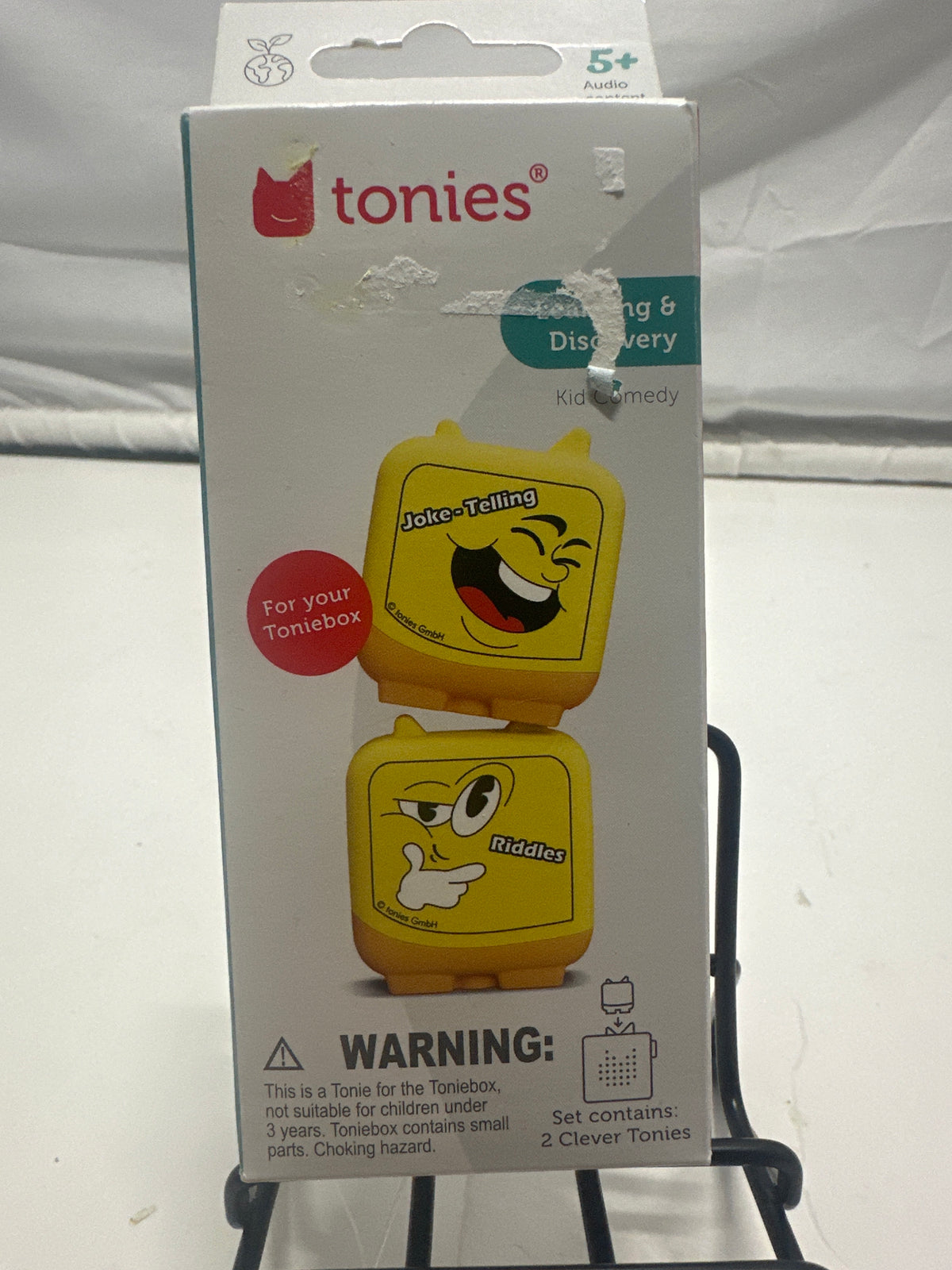 Tonies Clever Tonies Kid Comedy Joke-Telling and Riddles 2-pack, package wear shown