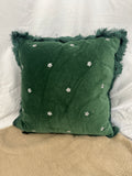 Threshold™ Embroidered Velvet Fringe Decorative Throw Pillow