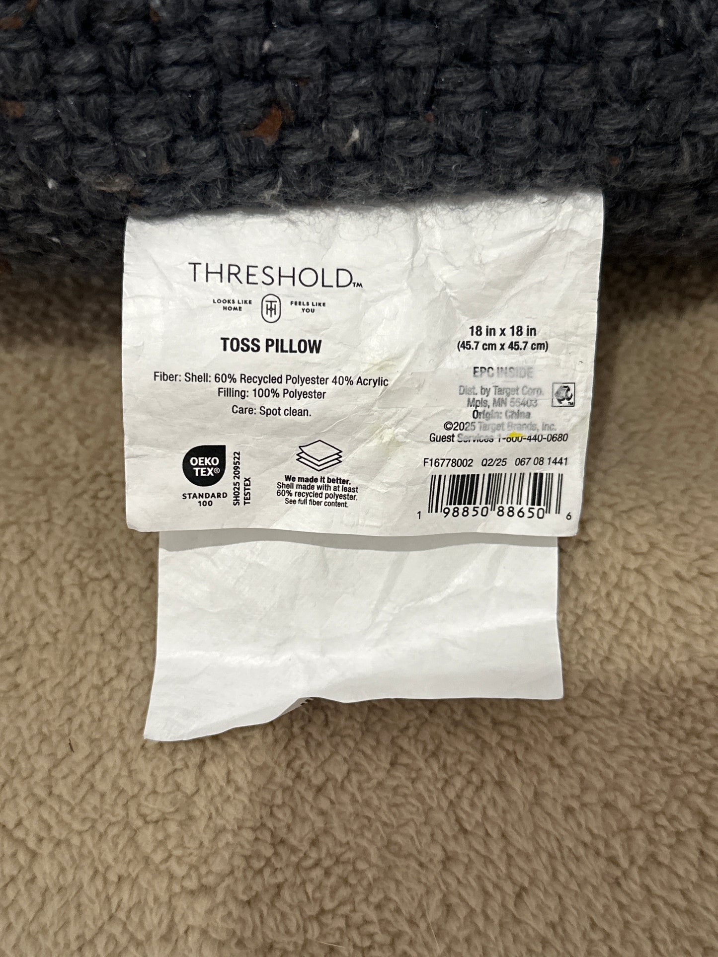 Threshold™ Square Marled Knit Pillow