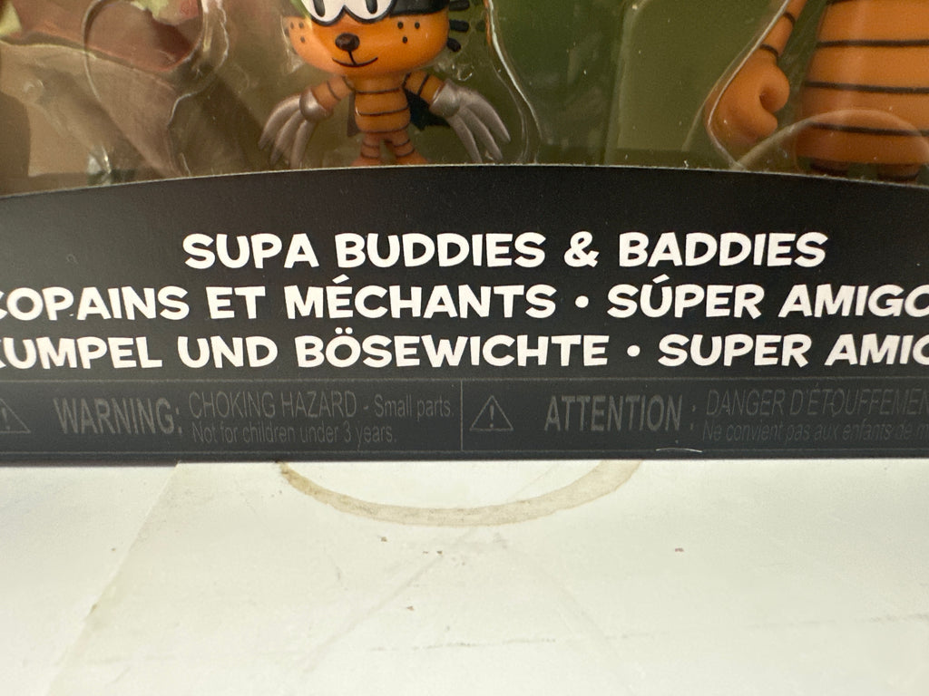 Dog Man Supa Buddies & Baddies 5 Figure Set Jakks Pacific