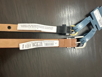 Universal Thread™ Women’s Skinny Belt 2-Pack – Black & Brown Faux Leather, Adjustable