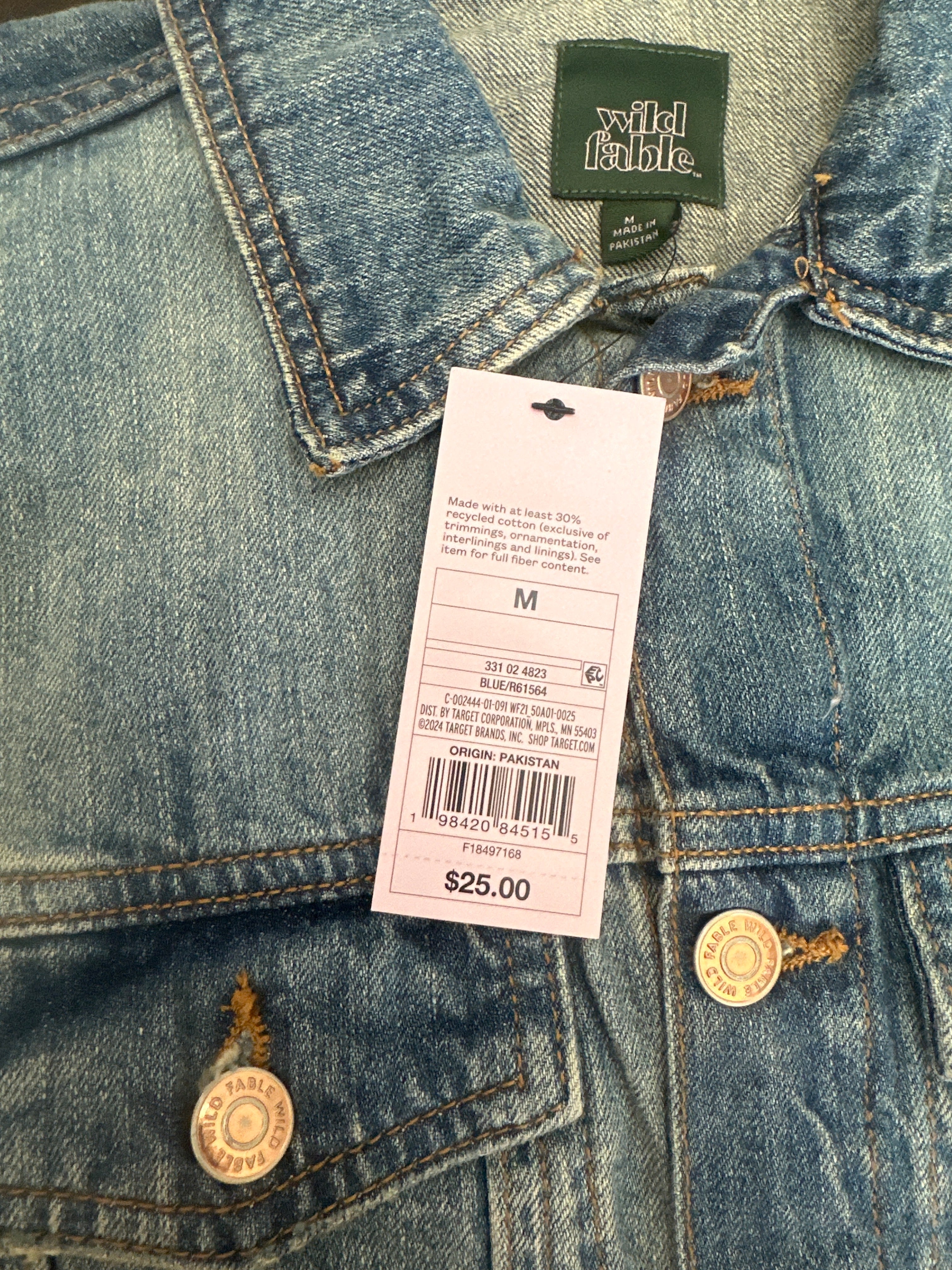 Wild Fable Sleeveless Denim Vest – Classic Button Front Jean Vest