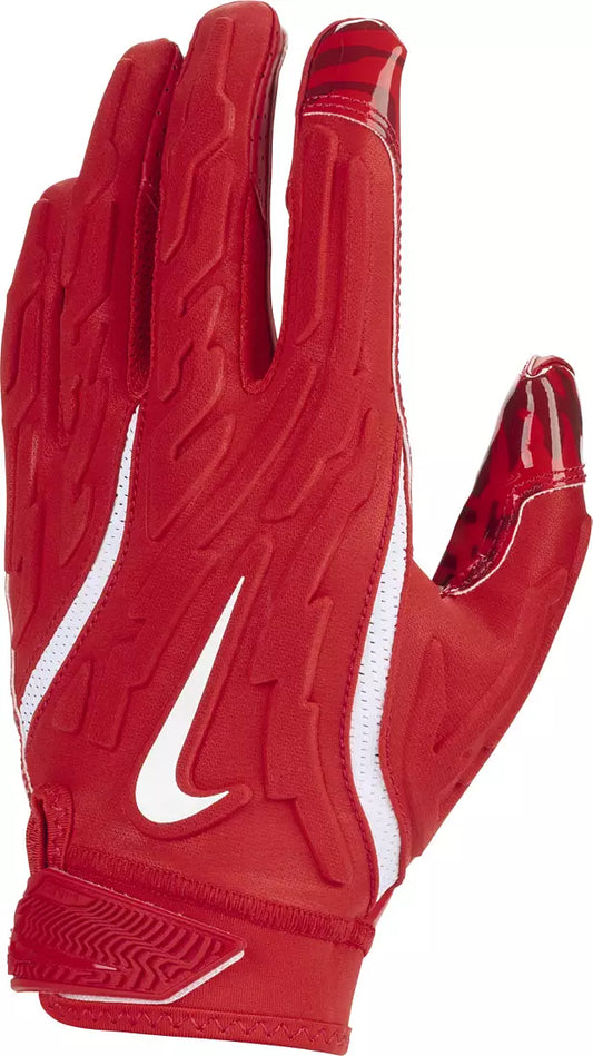 Nike Adult Superbad 7.0 Football Glove-Red- SIze Medium