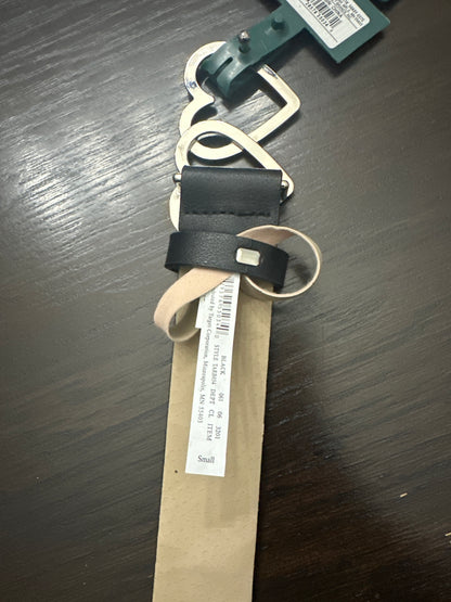 Wild Fable™ Double Heart Buckle Belt – Black Faux Leather (Silver Hardware)