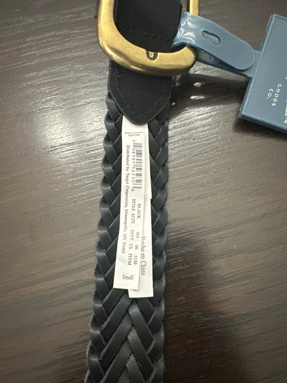 Universal Thread™ Braided Faux Leather Belt – Black with Brass-Tone Buckle