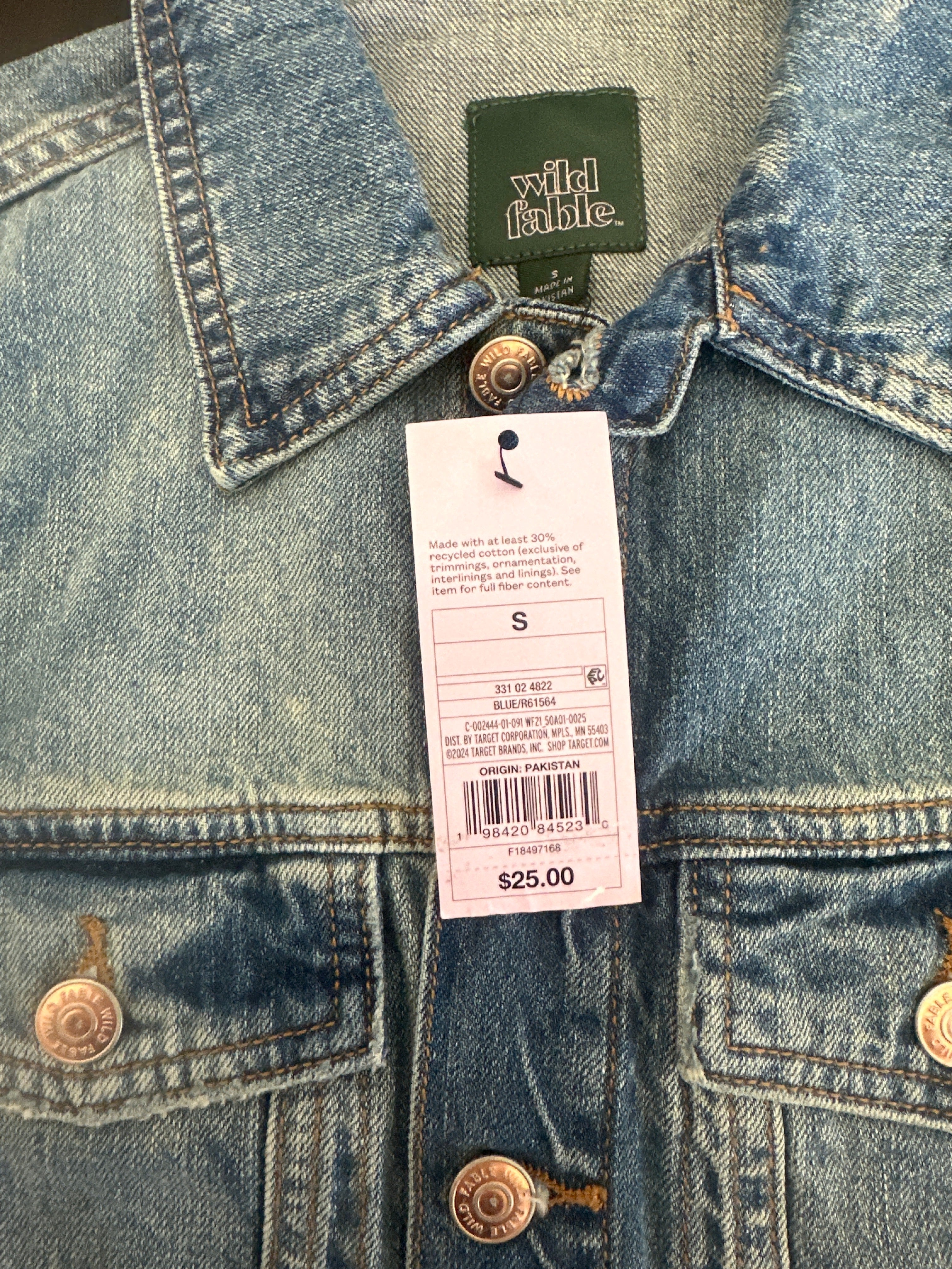 Wild Fable Sleeveless Denim Vest – Classic Button Front Jean Vest