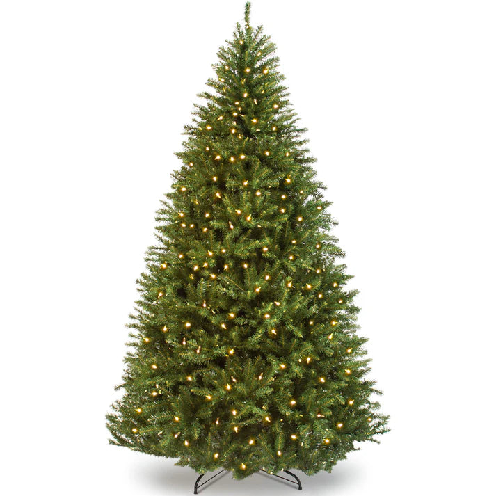 Pre-Lit Hinged Douglas Artificial Christmas Tree w/ Stand-4.5ft