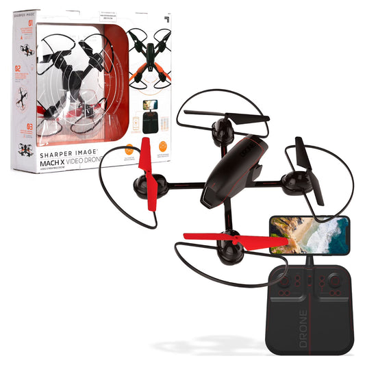 Sharper Image® 10" Mach X Drone with Streaming Camera, 2.4 GHz, Auto-Orientation Contro