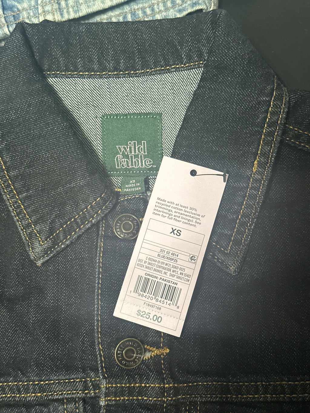 Women's Sleeveless Dark Wash Denim Vest