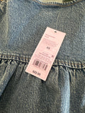 Wild Fable Women's Denim Peplum Tank Top Light Wash Tie Strap