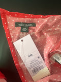 Women's Red Polka Dot Flutter Sleeve Maxi Dress