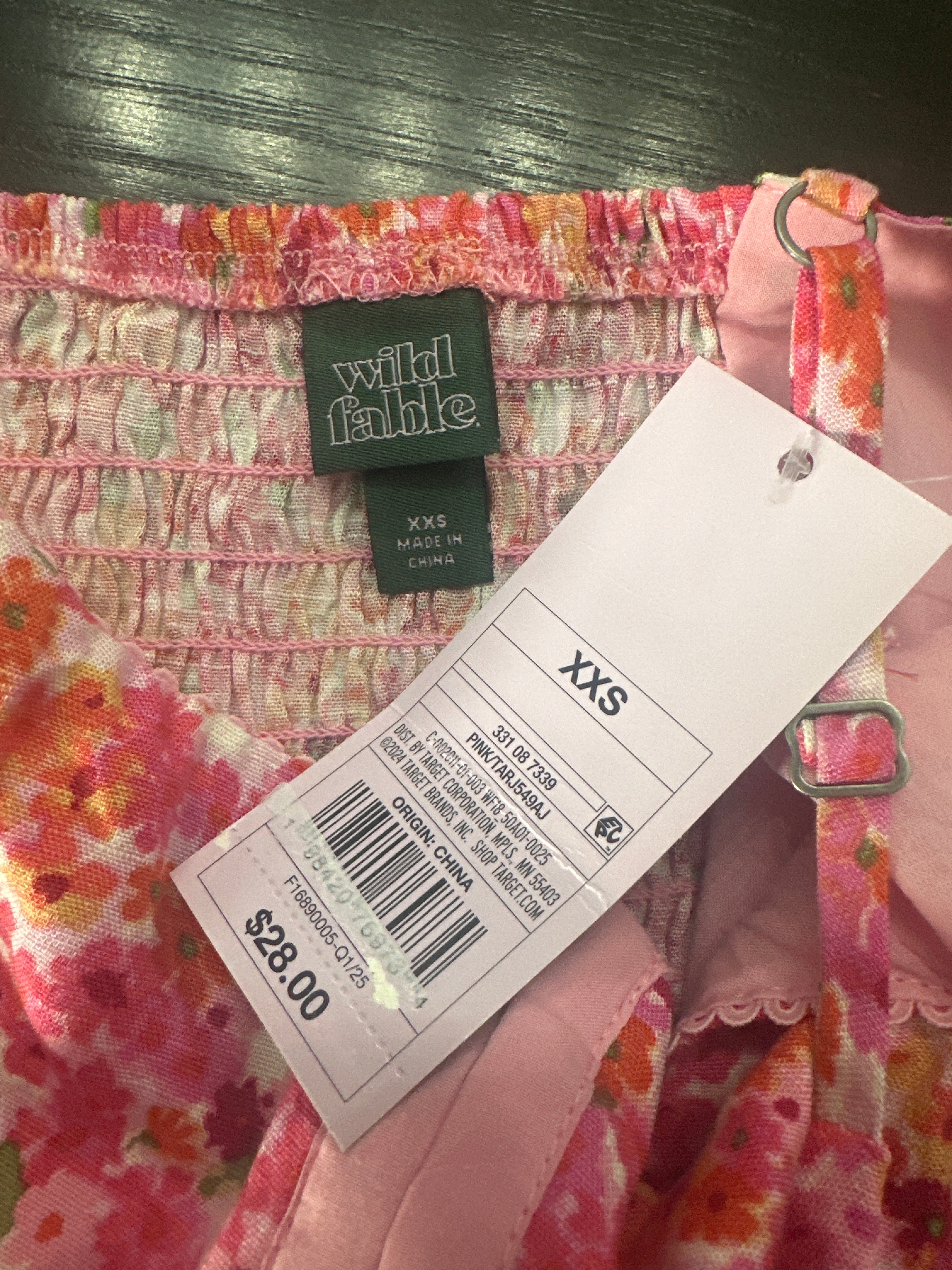 Women’s Hook and Eye Romper Pink Floral