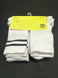 All in Motion Boys White Crew Socks 6 Pairs L Shoe Size 3-7