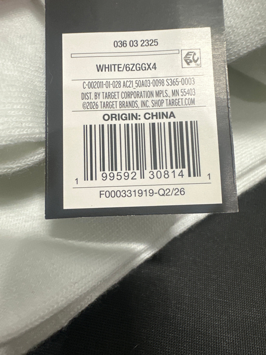 Art Class girls white lettuce-edge crew socks 6 pack