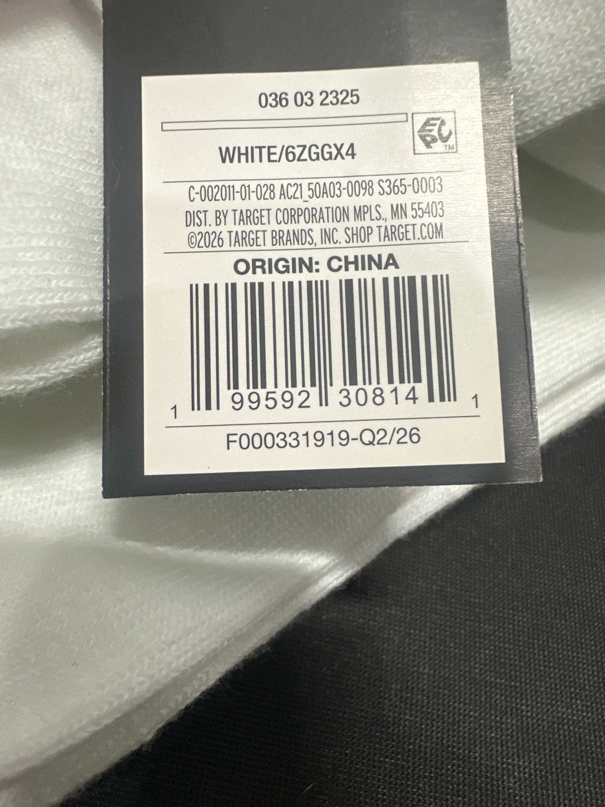 Art Class girls white lettuce-edge crew socks 6 pack