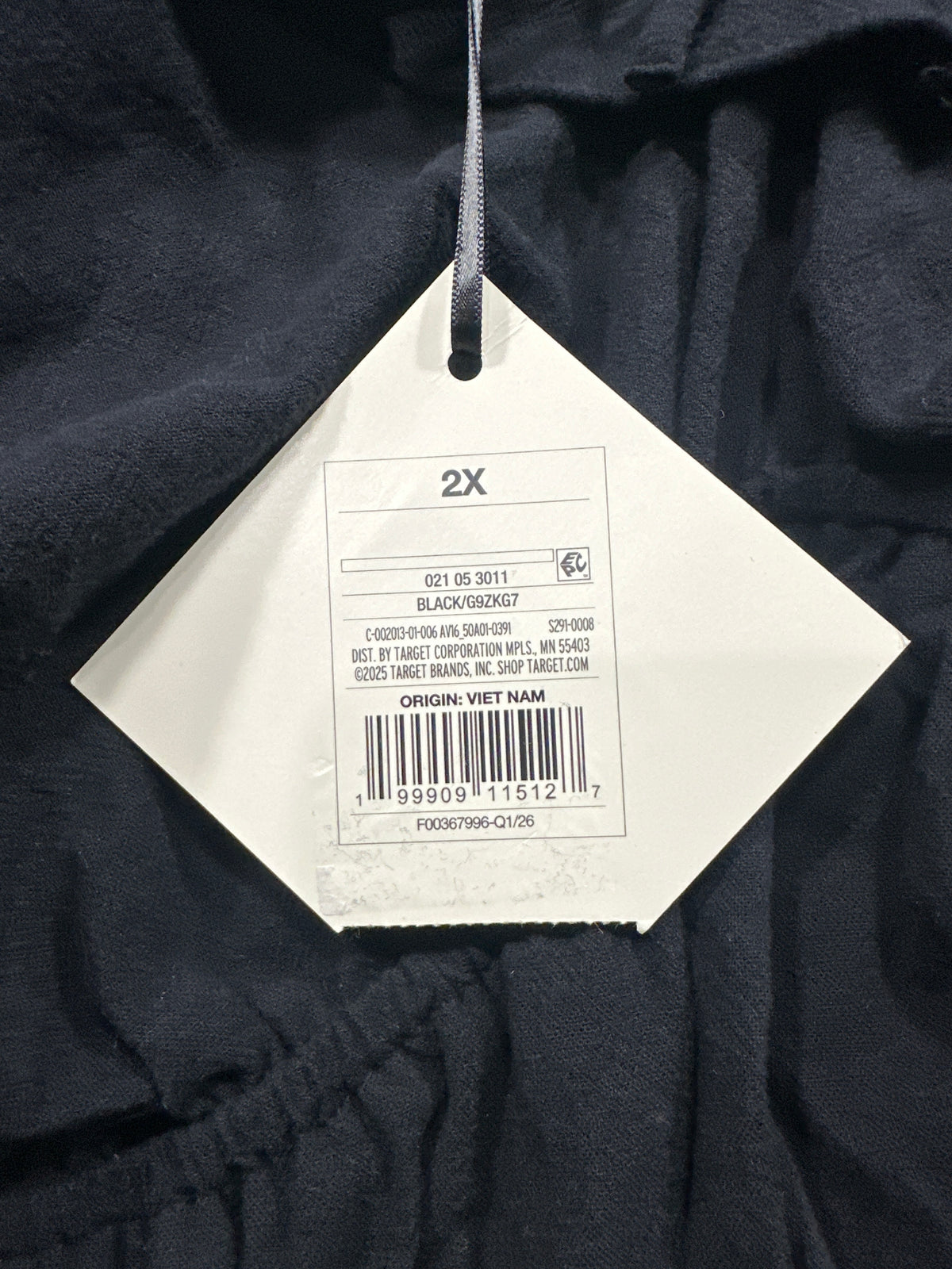 Ava & Viv women's plus black off-shoulder ruffle peplum blouse, size 2X