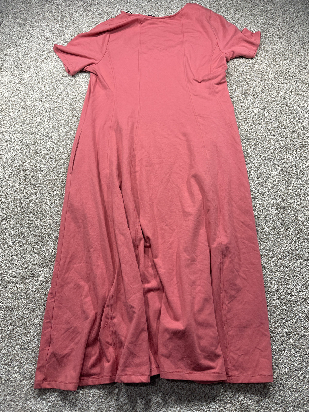 Ava & Viv women's plus pink seamed knit midi T-shirt dress, size 1X