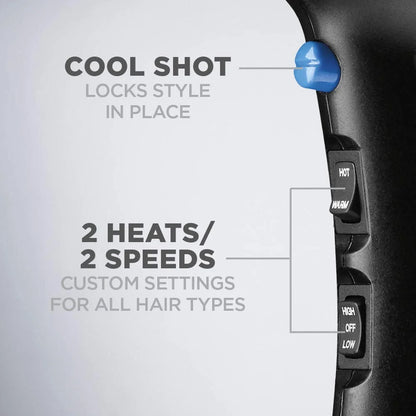 Conair Turbo Styler Ionic Shine 1875 watt Hair Dryer, Blue 146WN