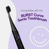 Burst Curve Sonic Toothbrush Replacement Head, Black, 1 Count