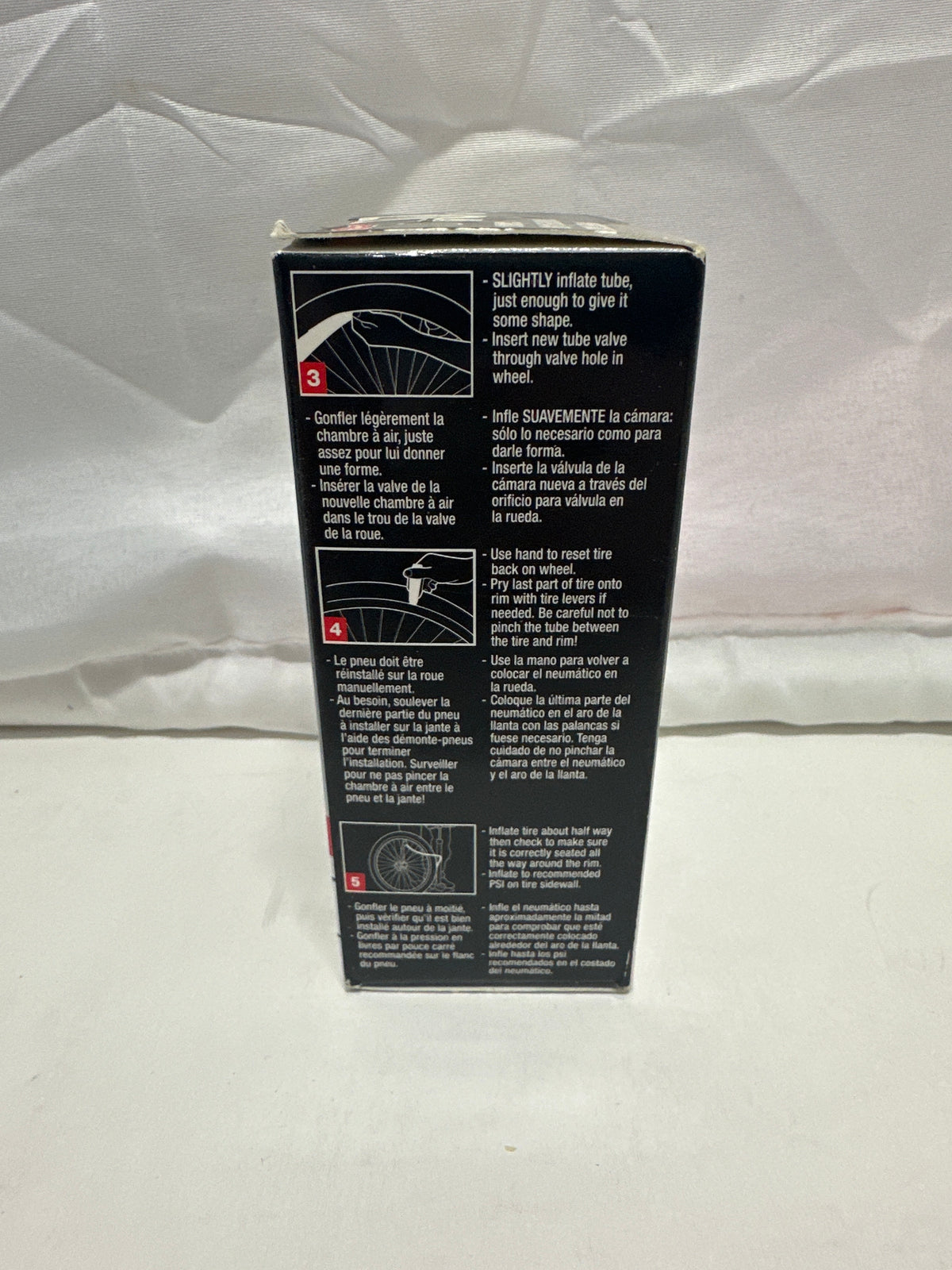 Bell 20 inch bicycle inner tube packaging and instructions