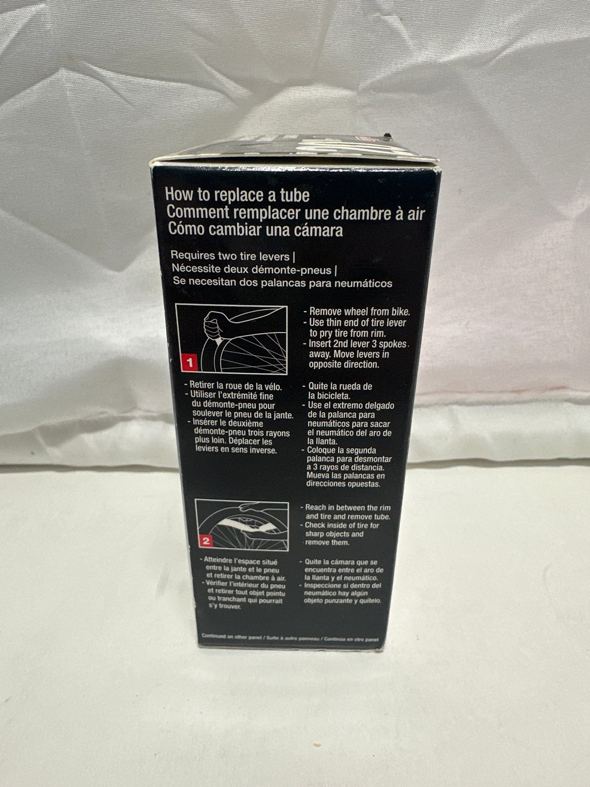 Bell 20 inch bicycle inner tube packaging and instructions