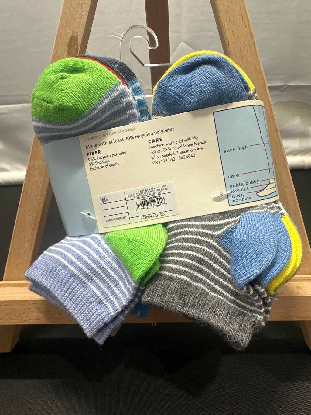 Cat & Jack Kids Multicolor Ankle Socks 10 Pairs S 5.5-8.5