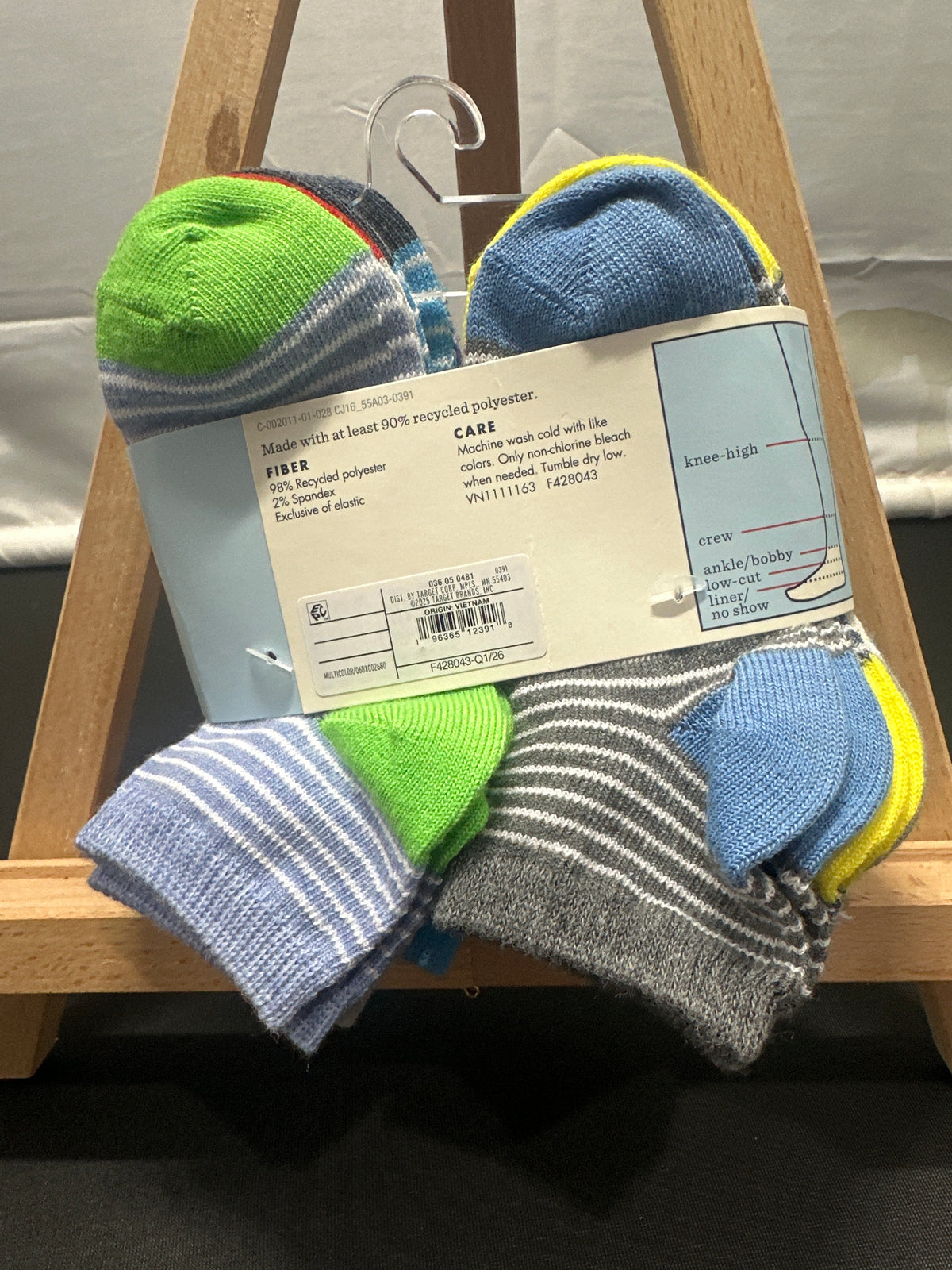 Cat & Jack Kids Multicolor Ankle Socks 10 Pairs S 5.5-8.5