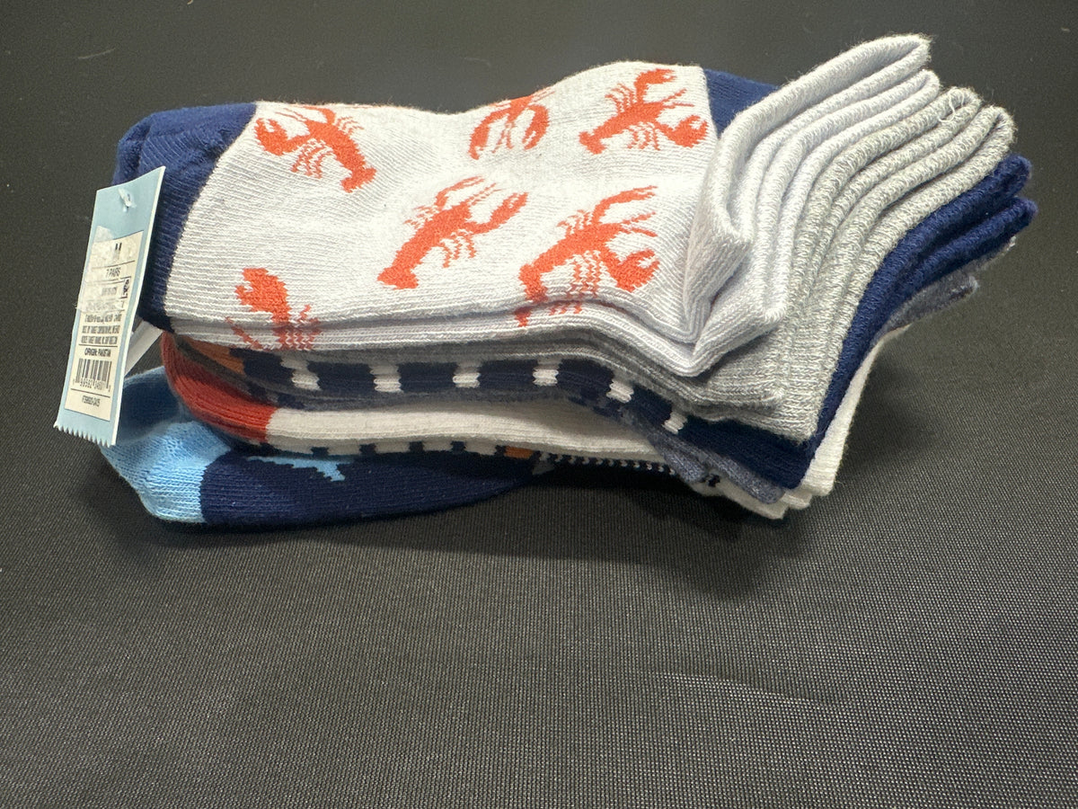 Cat & Jack Boys Ankle Socks 7 Pairs M