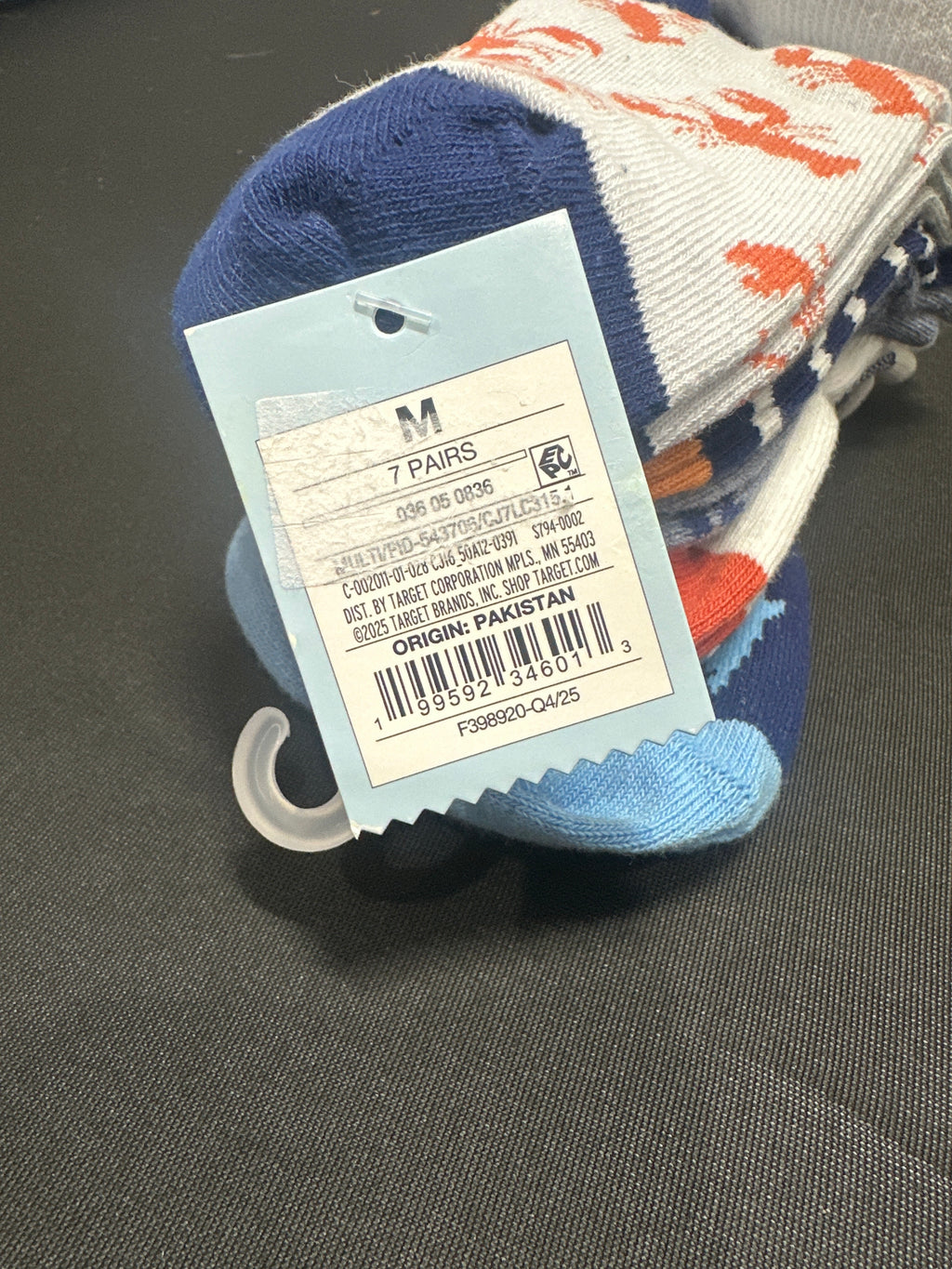 Cat & Jack Boys Ankle Socks 7 Pairs M