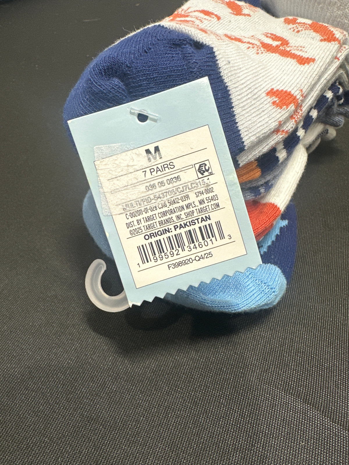 Cat & Jack Boys Ankle Socks 7 Pairs M