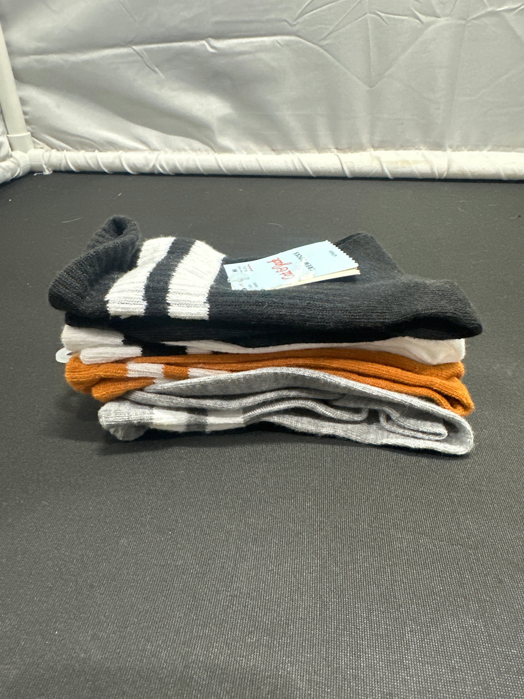 Cat & Jack boys' striped crew socks 4-pack, multicolor neutrals