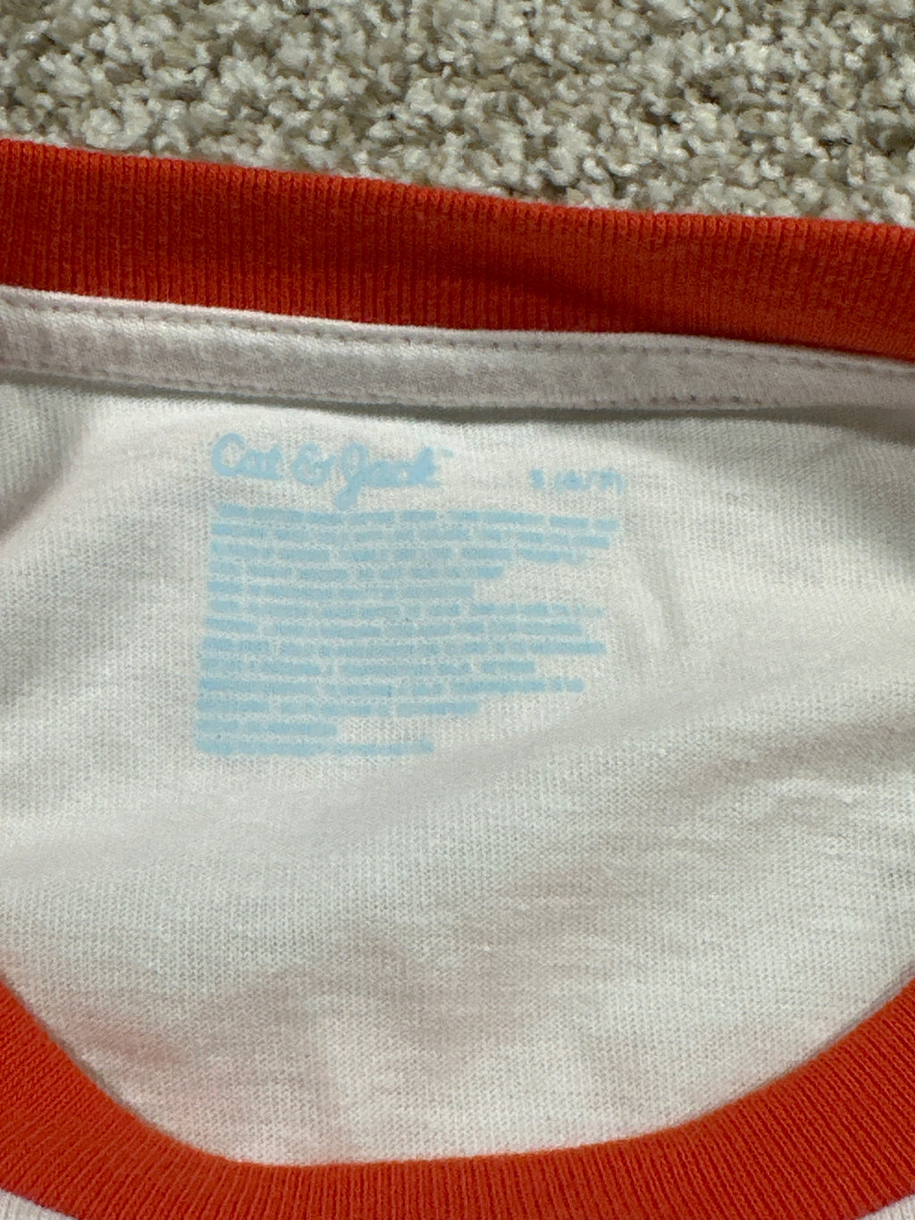 Cat & Jack Kids White City Athletics 76 Oversized T Shirt Size S 6/7