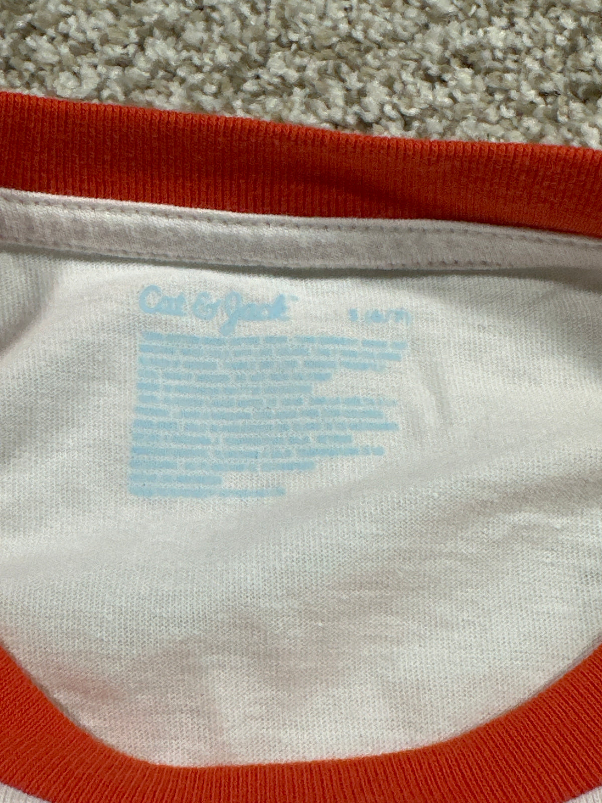 Cat & Jack Kids White City Athletics 76 Oversized T Shirt Size S 6/7