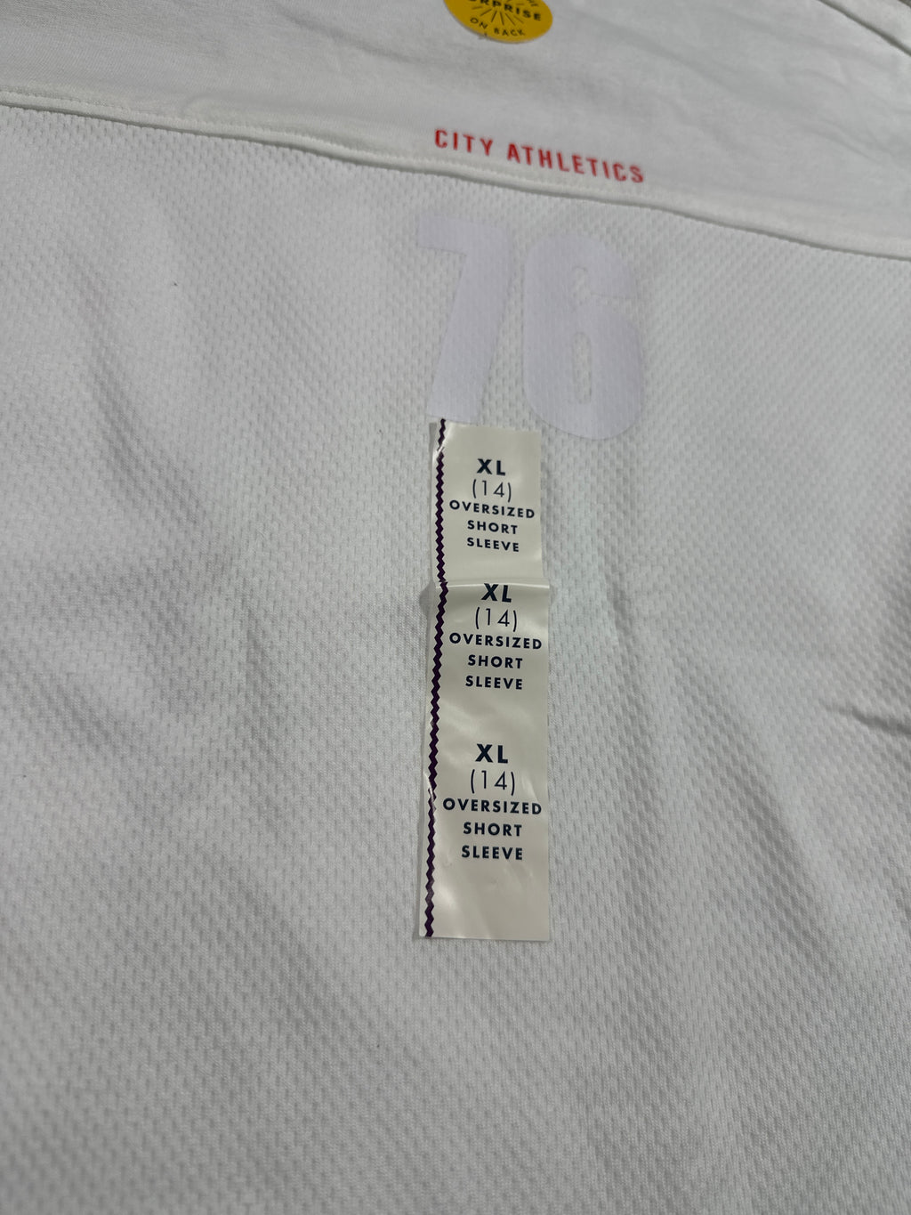 Cat & Jack Kids White City Athletics 76 Oversized T Shirt Size XL 14