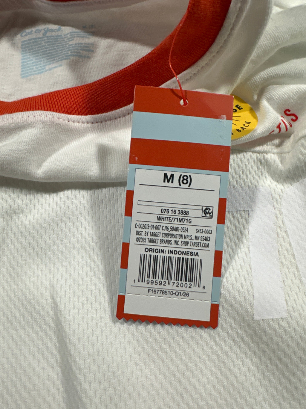 Cat & Jack Kids White City Athletics 76 Oversized T Shirt Size M 8