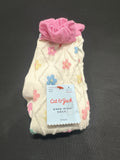 Cat & Jack Girls Floral Knee-High Socks 2 Pairs S Shoe Size 5.5-8.5