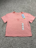 Cat & Jack Girls Peach Pink Heart T Shirt Size M