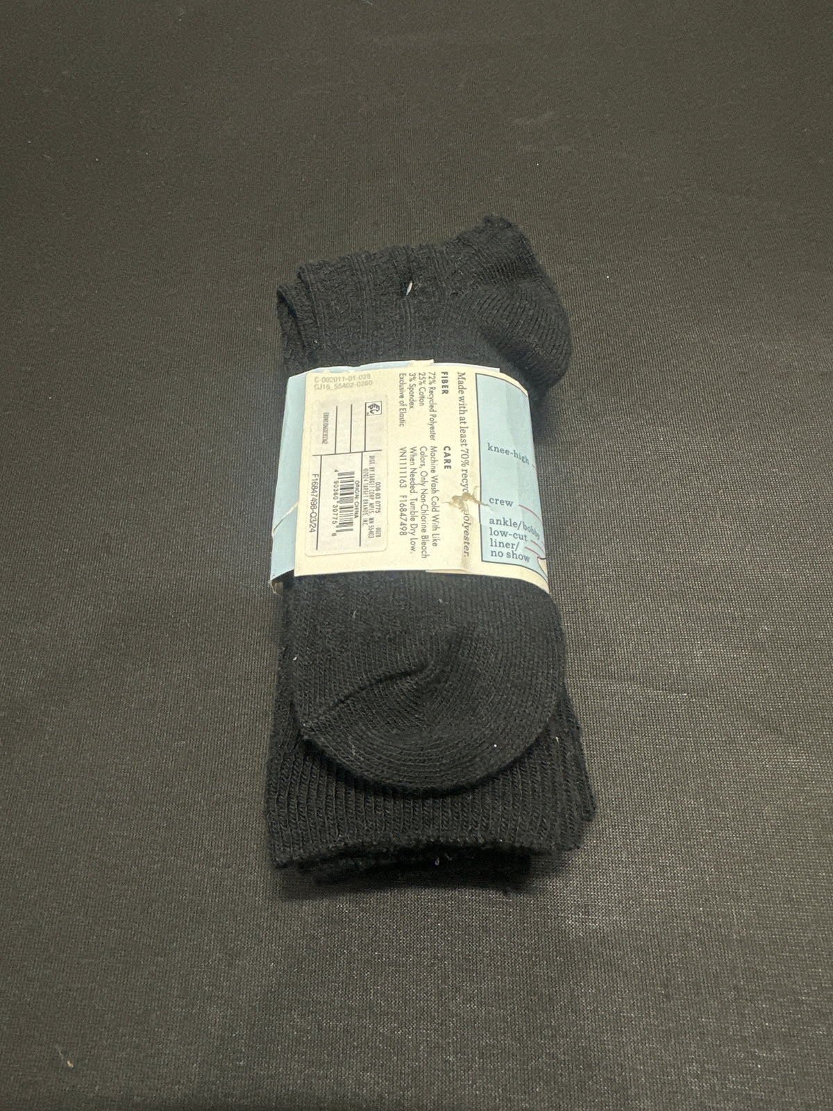 Cat & Jack kids black knee-high socks 2 pack, size S