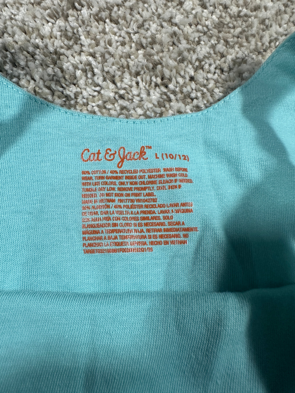 Cat & Jack girls light aqua polka dot maxi dress, size L 10/12