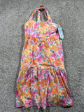 Cat & Jack girls warm tropical floral halter dress, size XL 14