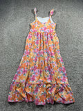 Cat & Jack girls warm tropical floral maxi dress, size L 10/12