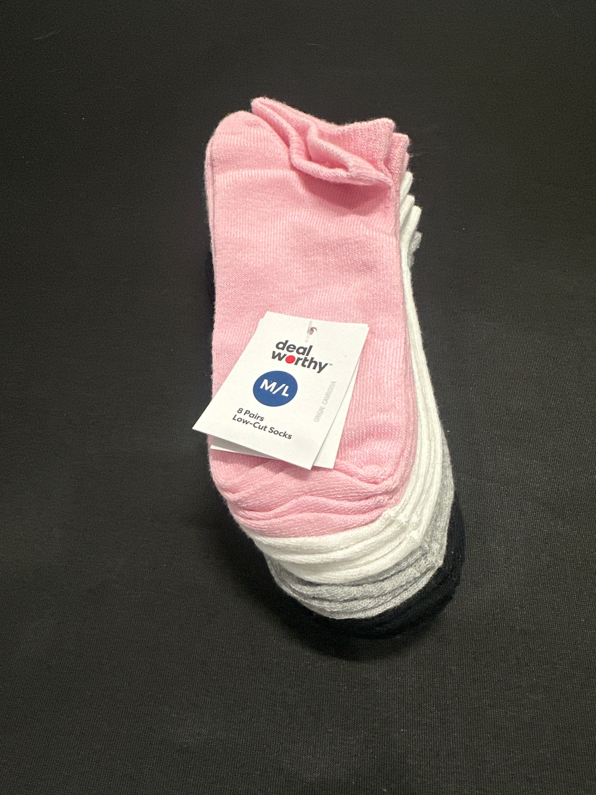 dealworthy Girls Pink Low-Cut Socks 8 Pack M/L - photo 1