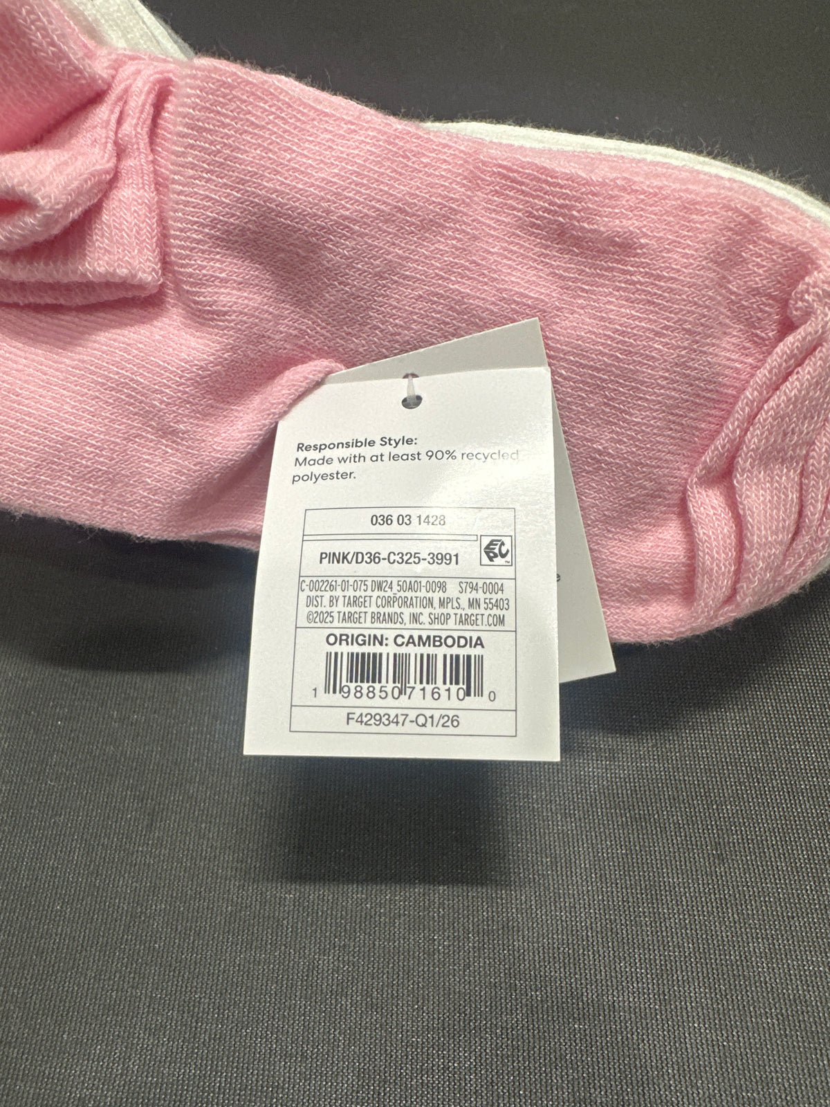 dealworthy Girls Pink Low-Cut Socks 8 Pack M/L - photo 4