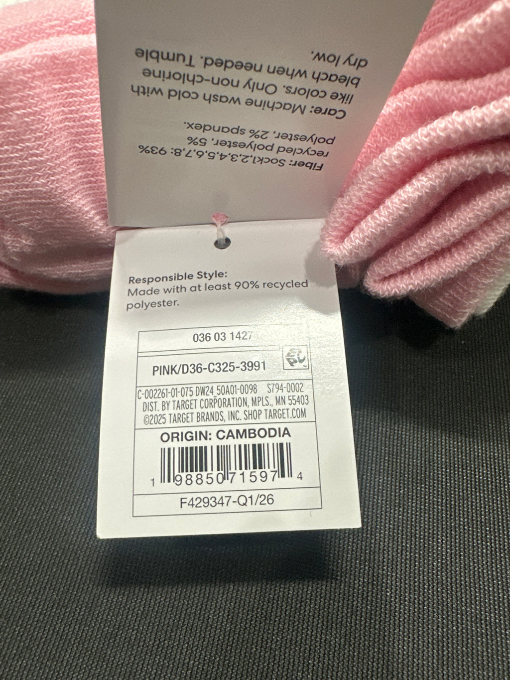 dealworthy Girls Pink Low-Cut Socks 8 Pack XS/S - photo 4
