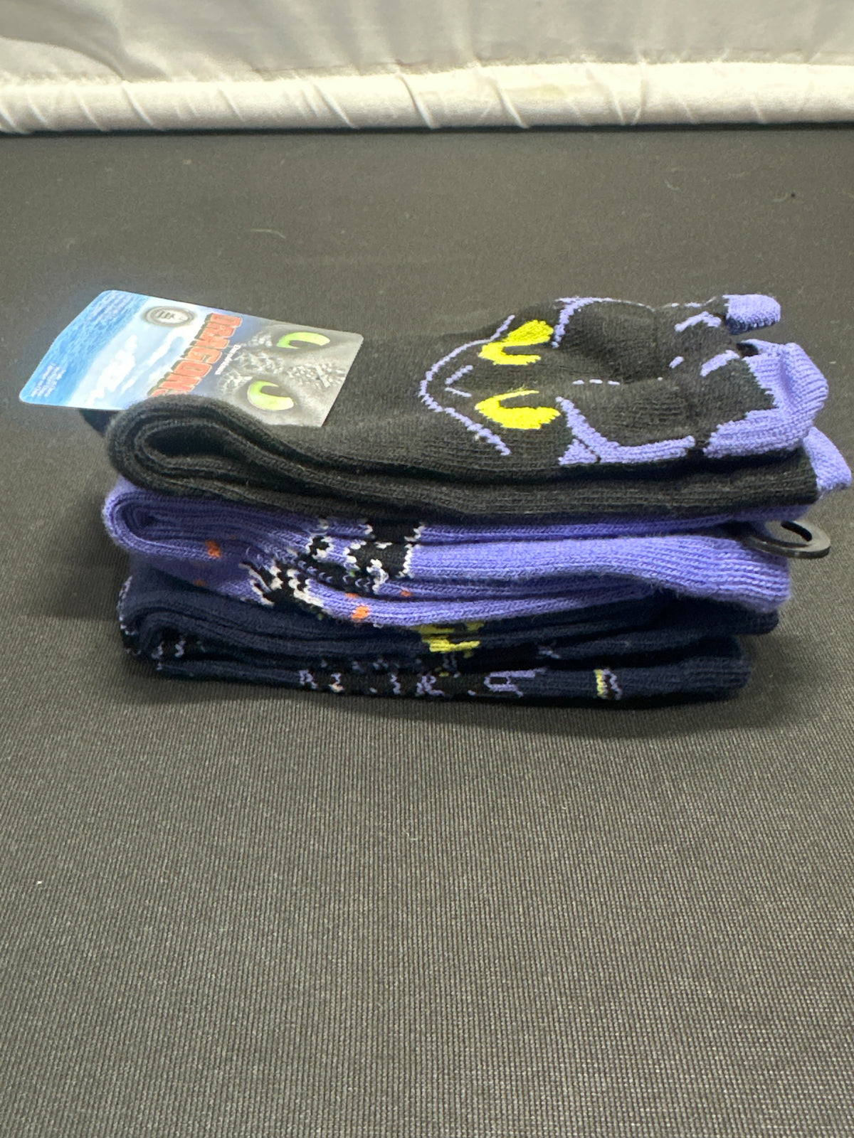 DreamWorks How to Train Your Dragon boys crew socks 3 pack, size S/M