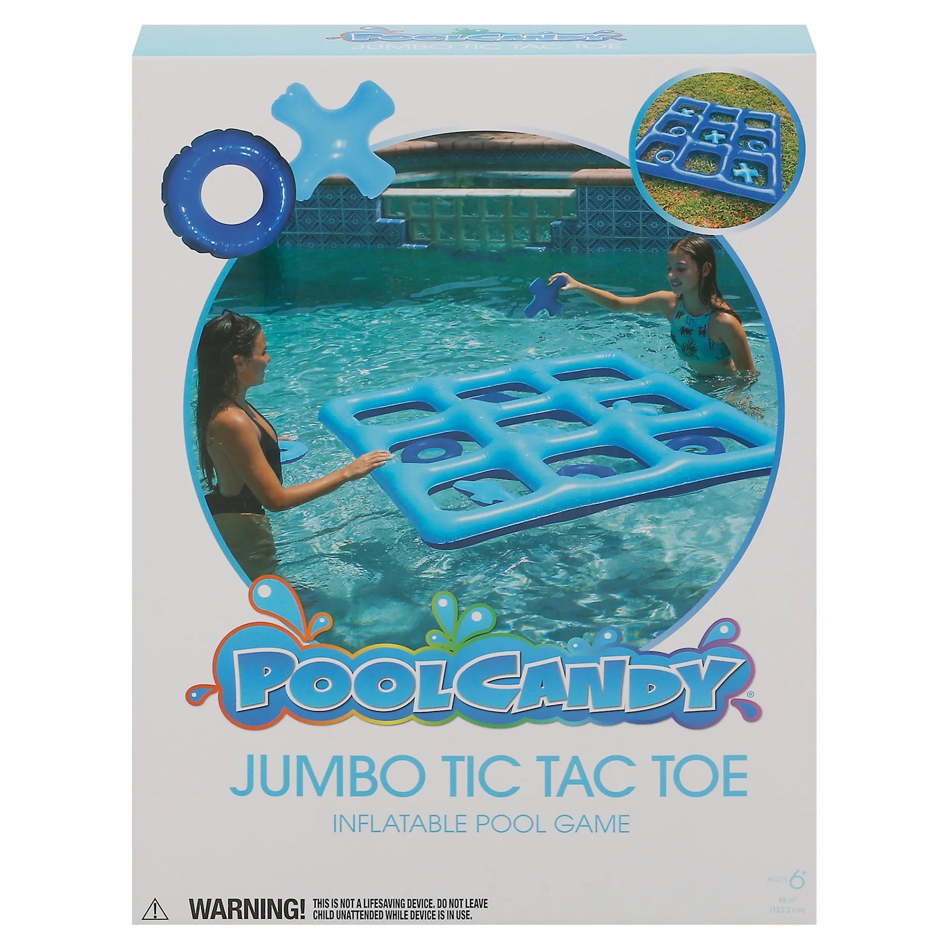 PoolCandy 2 or More Players Inflatable Tic Tac Toe Pool Game