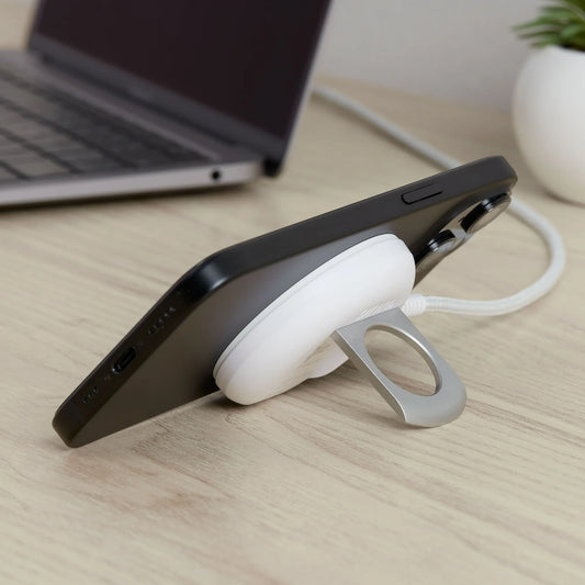 onn 15W Magnetic Wireless Charging Pad, Qi2 Certified, White - Compatible with iPhone 1615141312 series